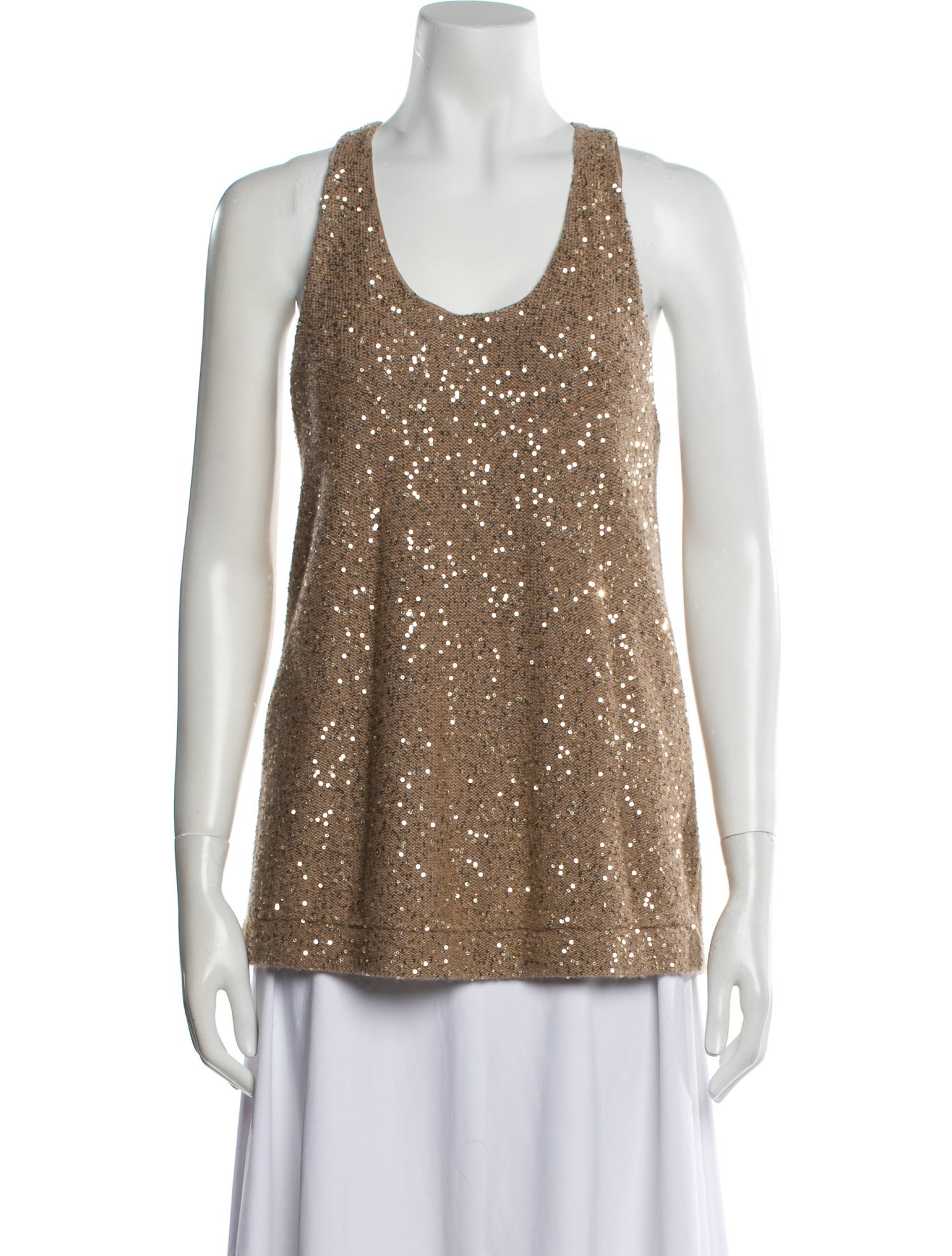 Brunello Cucinelli Cashmere Scoop Neck Top