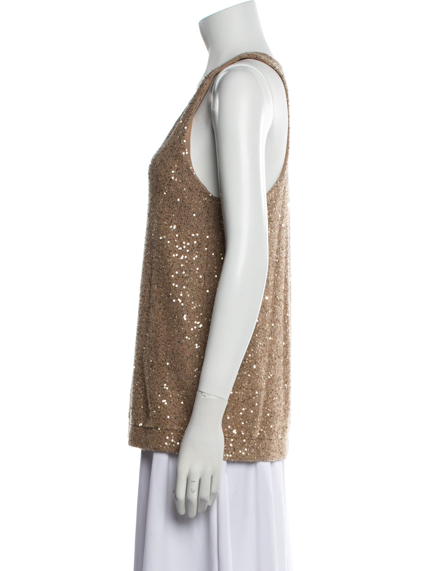 Brunello Cucinelli Cashmere Scoop Neck Top