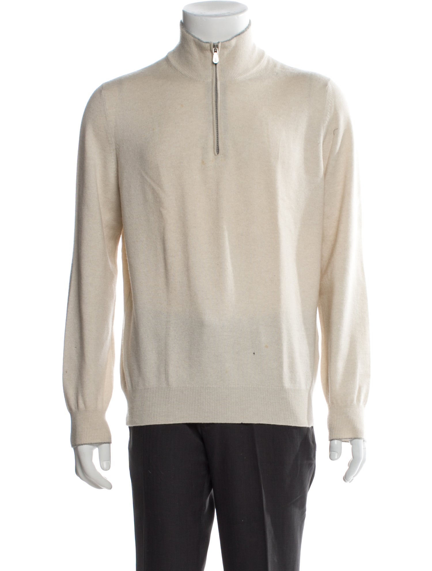 Brunello Cucinelli Cashmere Scoop Neck Polo Sweater