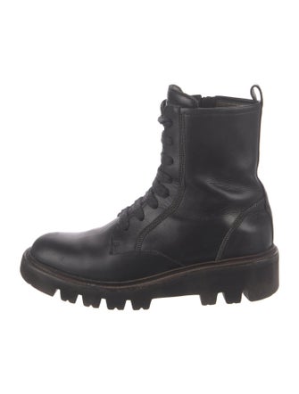 Brunello Cucinelli Leather Combat Boots