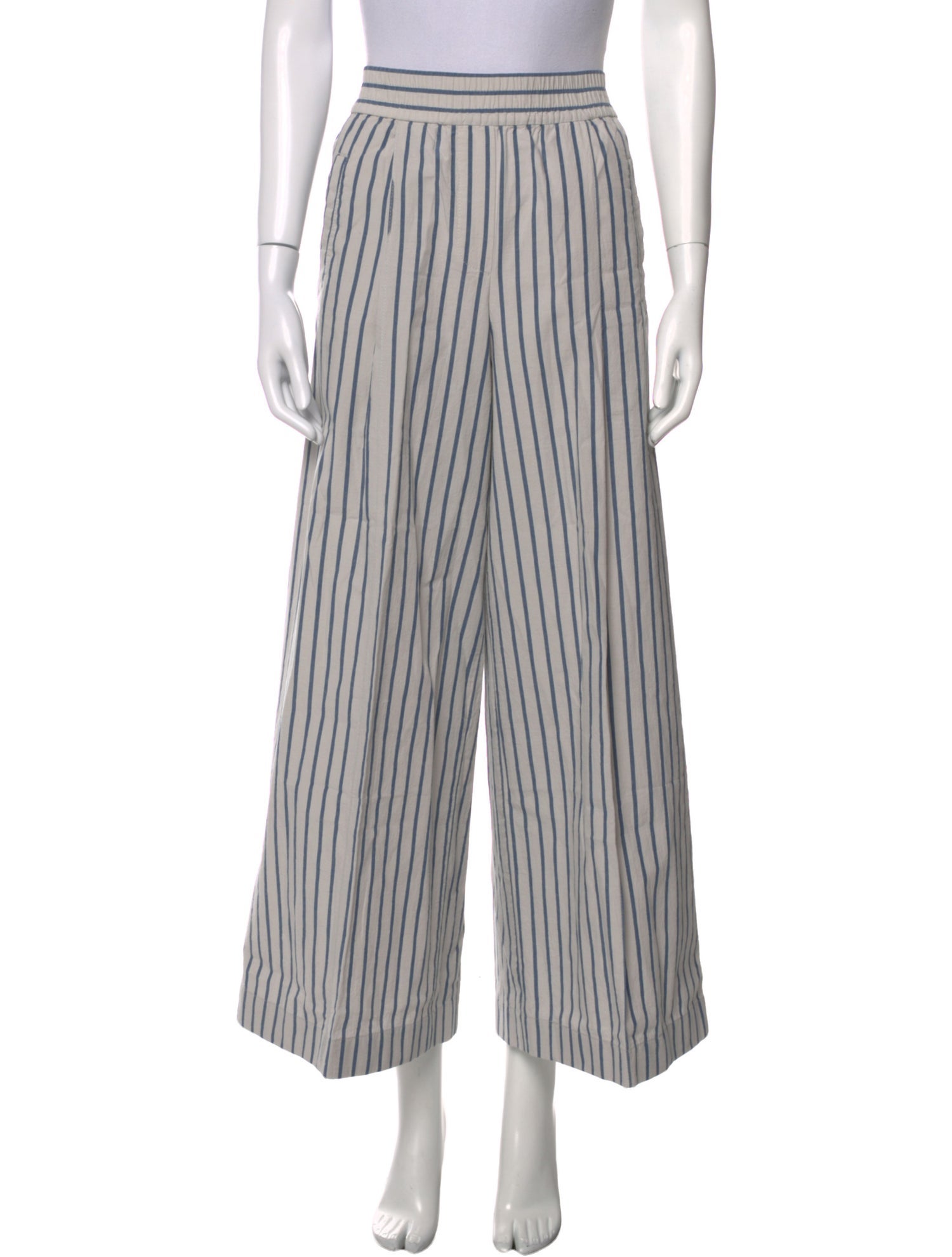 Brunello Cucinelli Striped Wide Leg Pants
