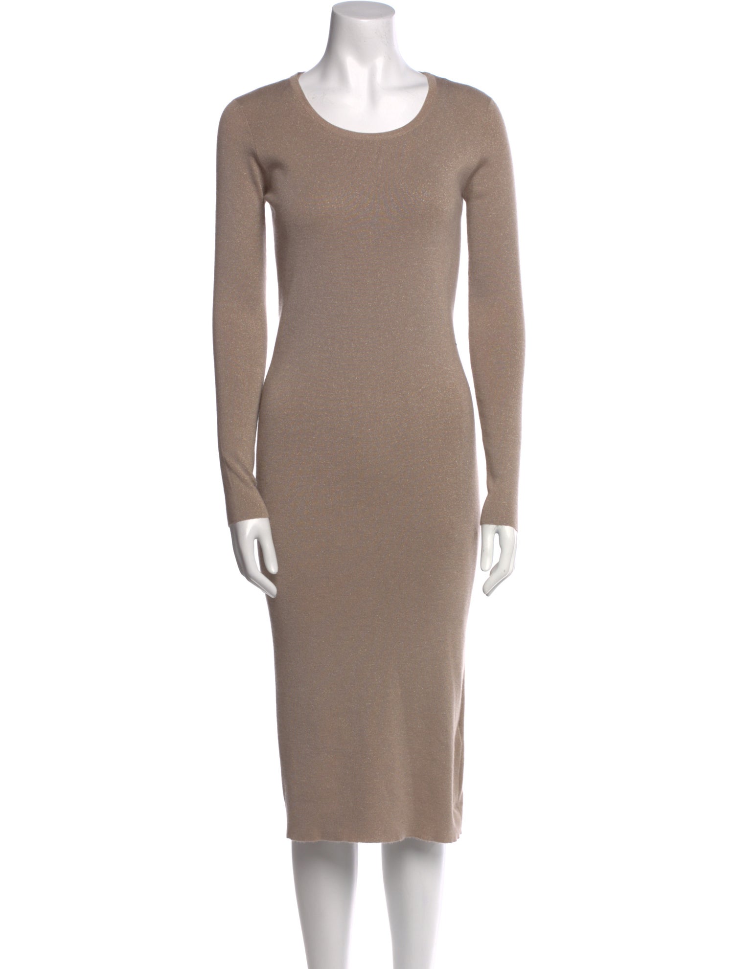 Brunello Cucinelli Scoop Neck Midi Length Dress