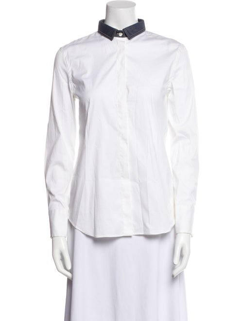 Brunello Cucinelli Long Sleeve Button-Up Top