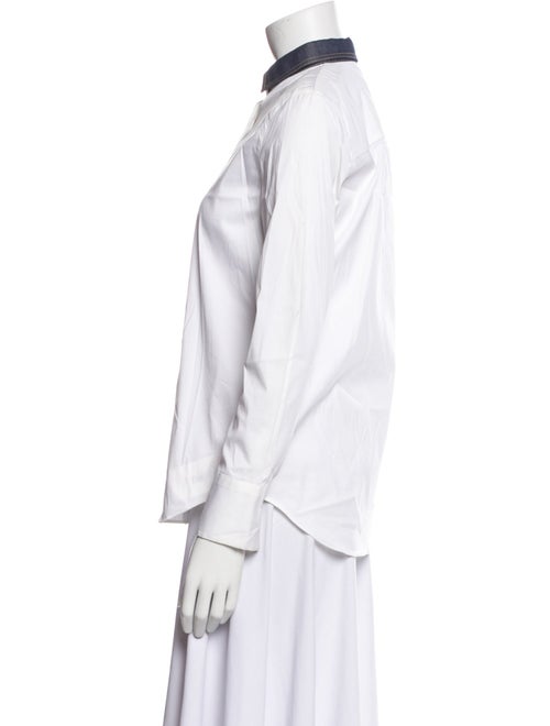 Brunello Cucinelli Long Sleeve Button-Up Top