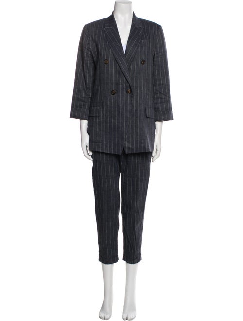 Brunello Cucinelli Linen Striped Pantsuit