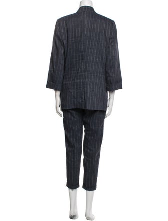 Brunello Cucinelli Linen Striped Pantsuit