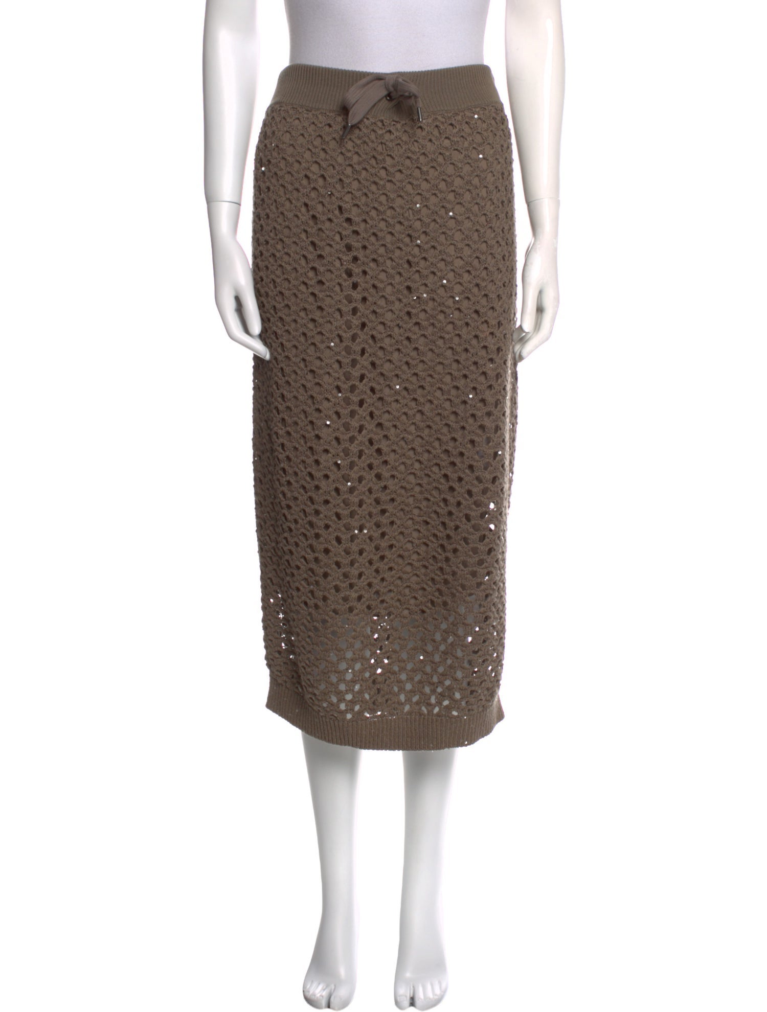 Brunello Cucinelli Sequin Embellishments Midi Length Skirt