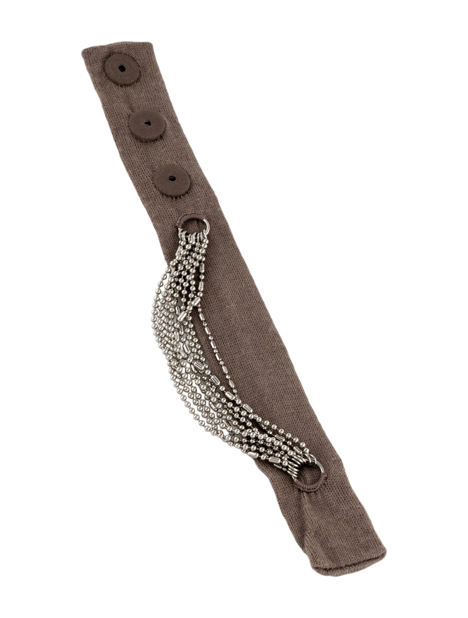 Brunello Cucinelli Cashmere Bead Chain Wrap Bracelet