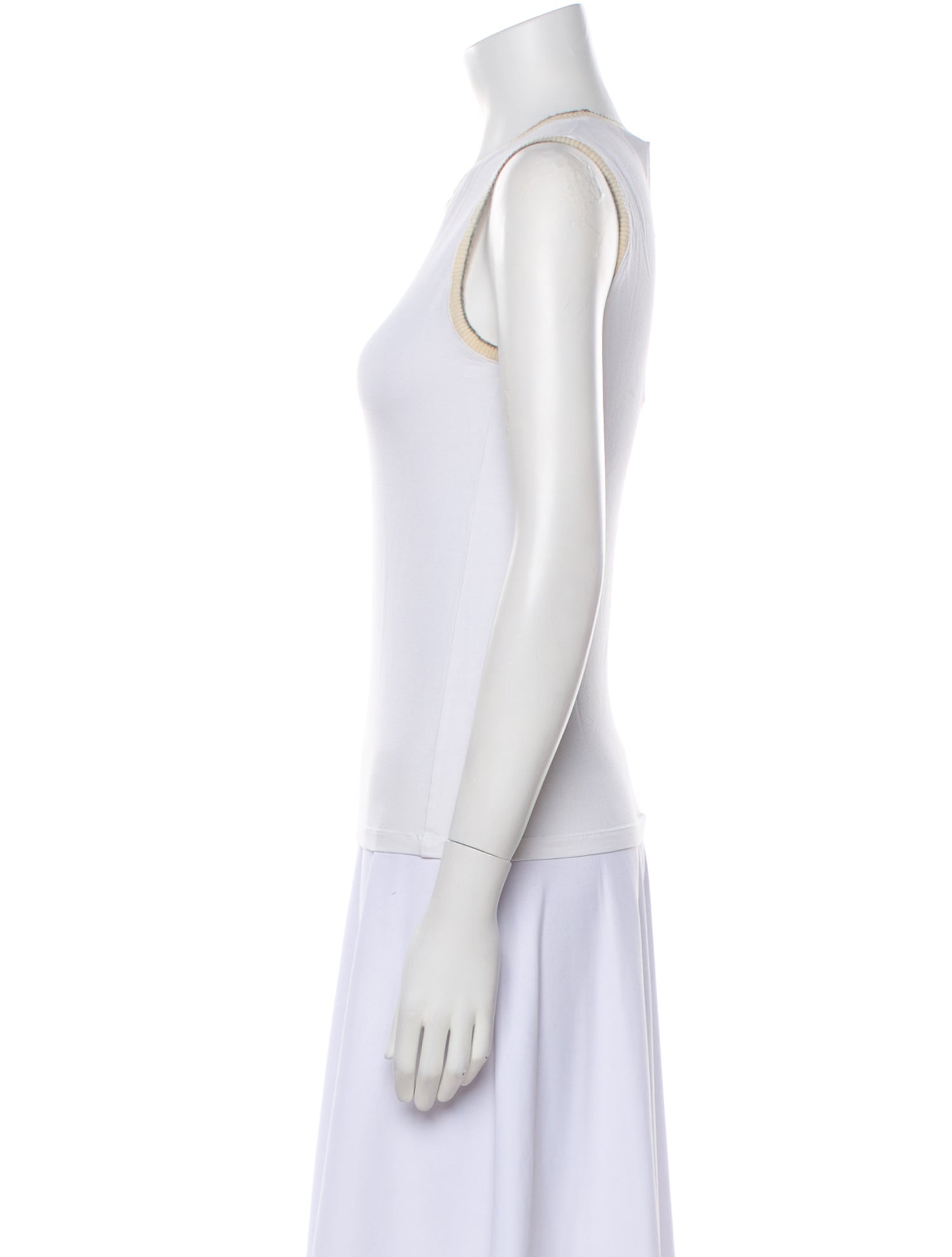 Brunello Cucinelli Crew Neck Sleeveless Top