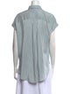 Brunello Cucinelli Silk Striped Button-Up Top