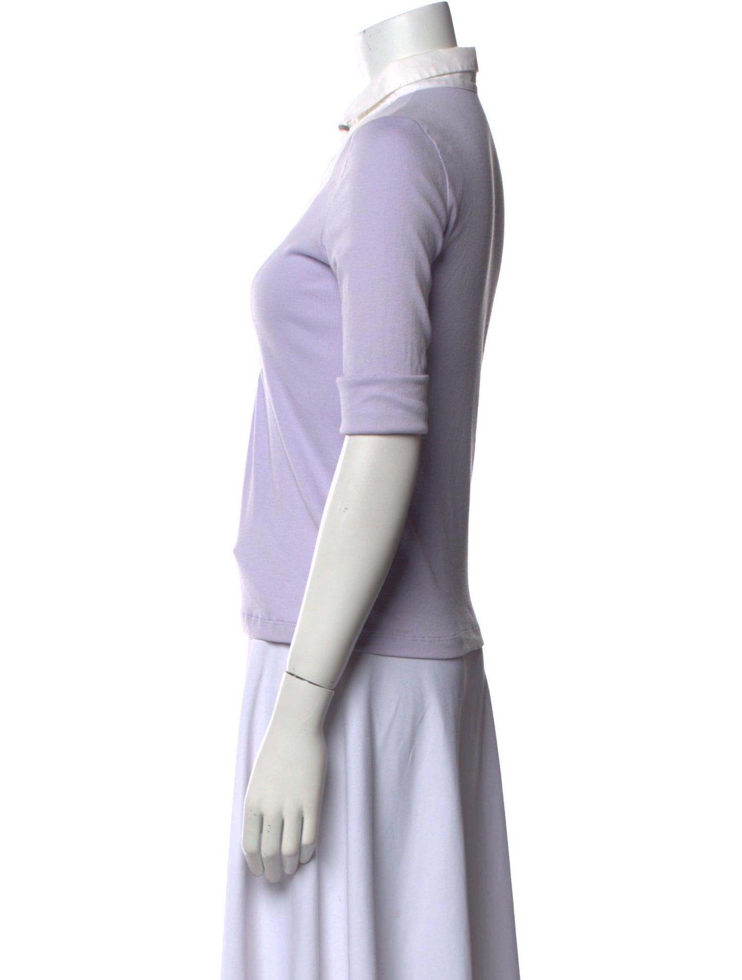 Brunello Cucinelli Mock Neck Short Sleeve Top