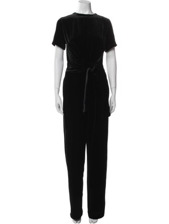 Brunello Cucinelli Velvet Crew Neck Jumpsuit