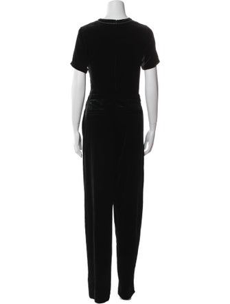 Brunello Cucinelli Velvet Crew Neck Jumpsuit