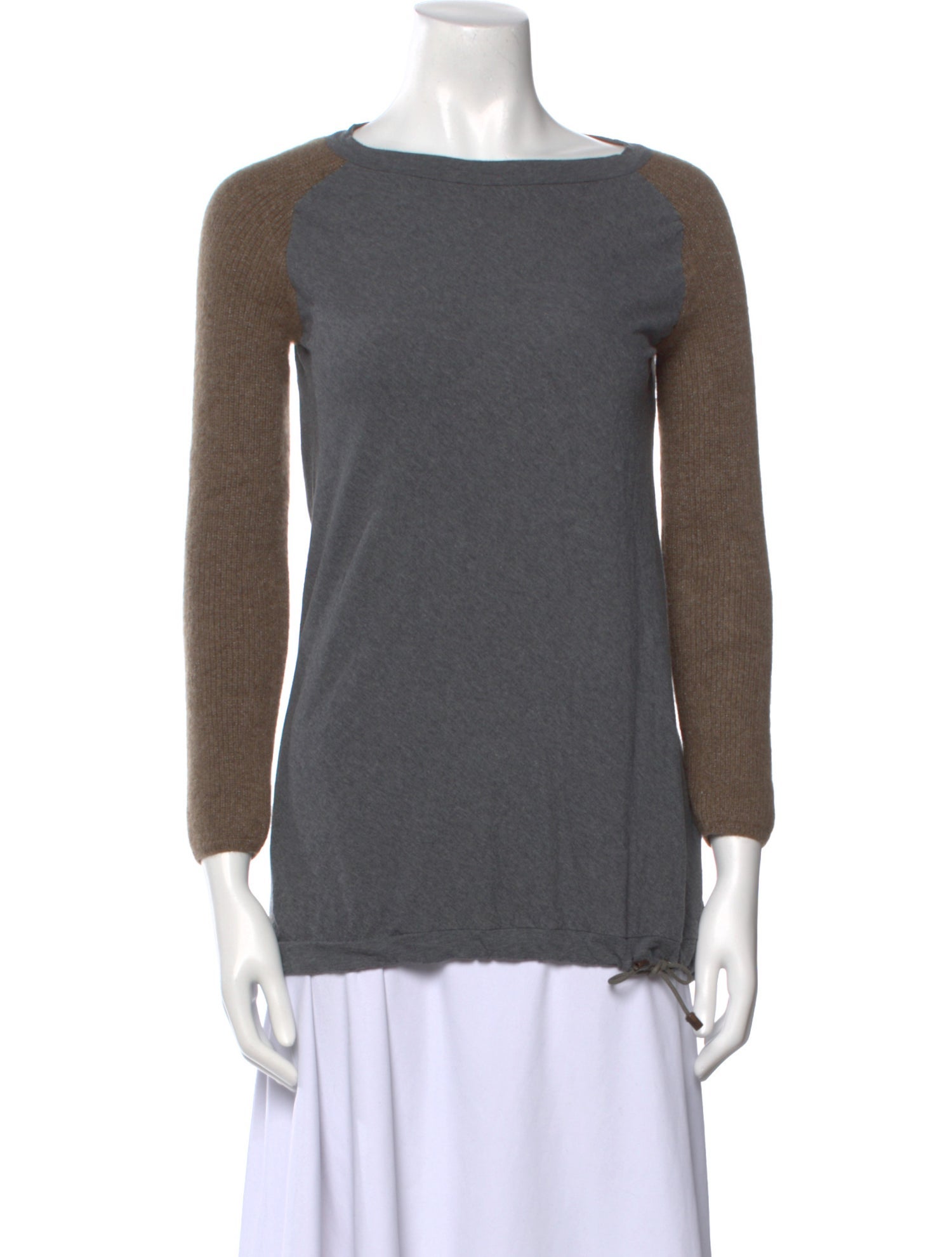 Brunello Cucinelli Cashmere Bateau Neckline Top