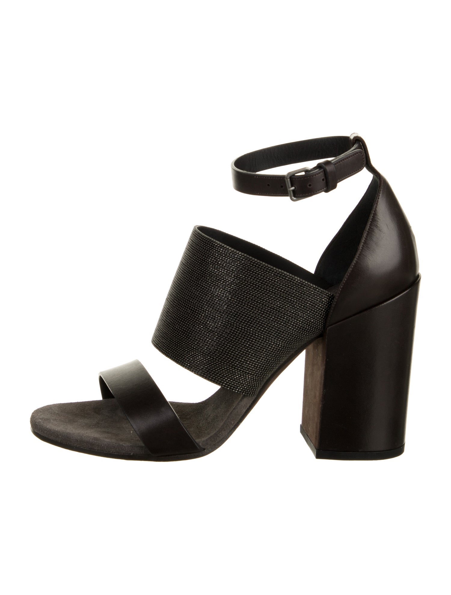 Brunello Cucinelli Monili Leather Sandals