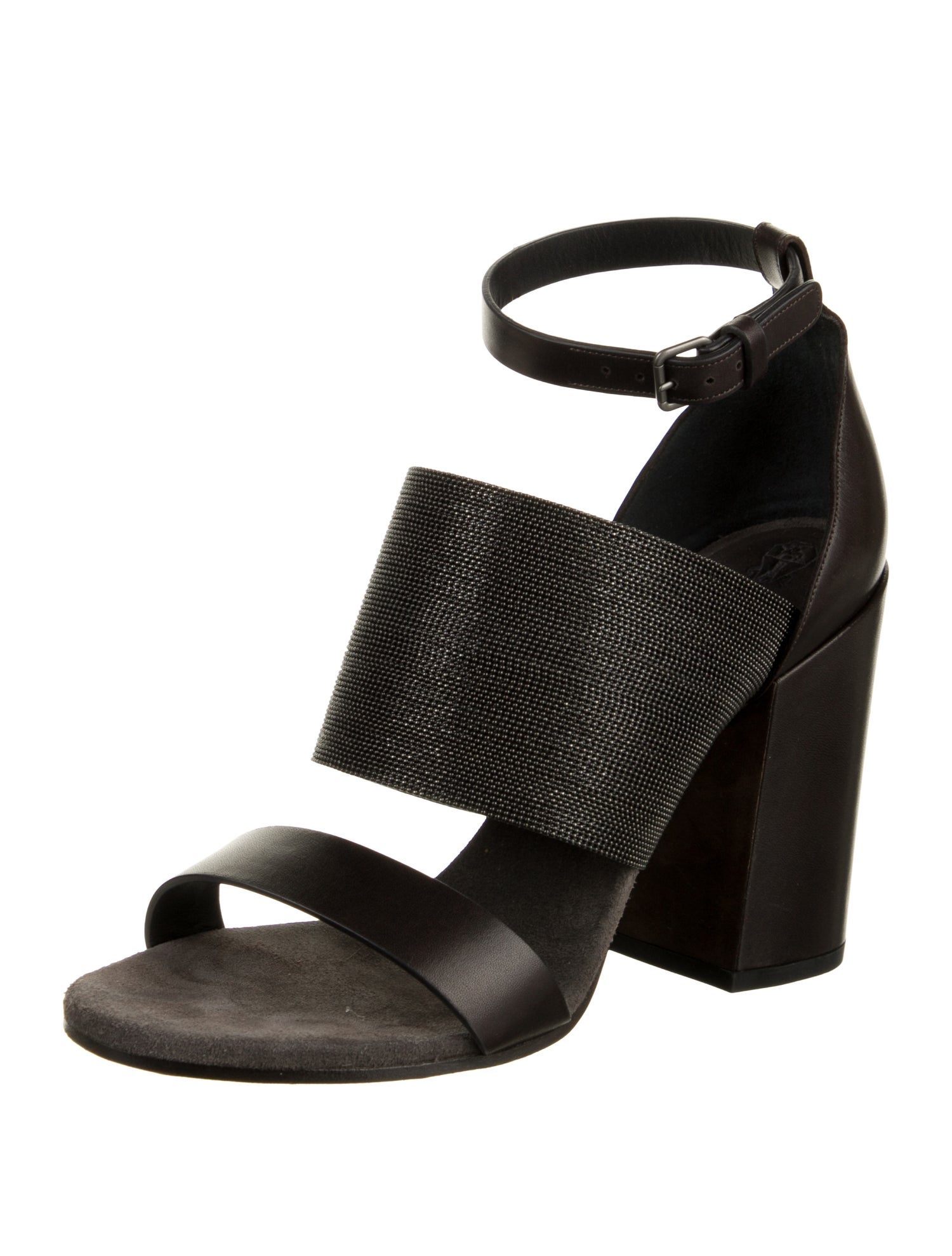 Brunello Cucinelli Monili Leather Sandals