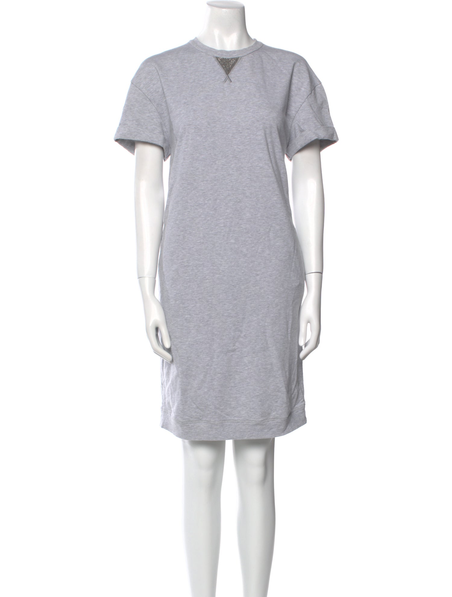Brunello Cucinelli Crew Neck Knee-Length Dress