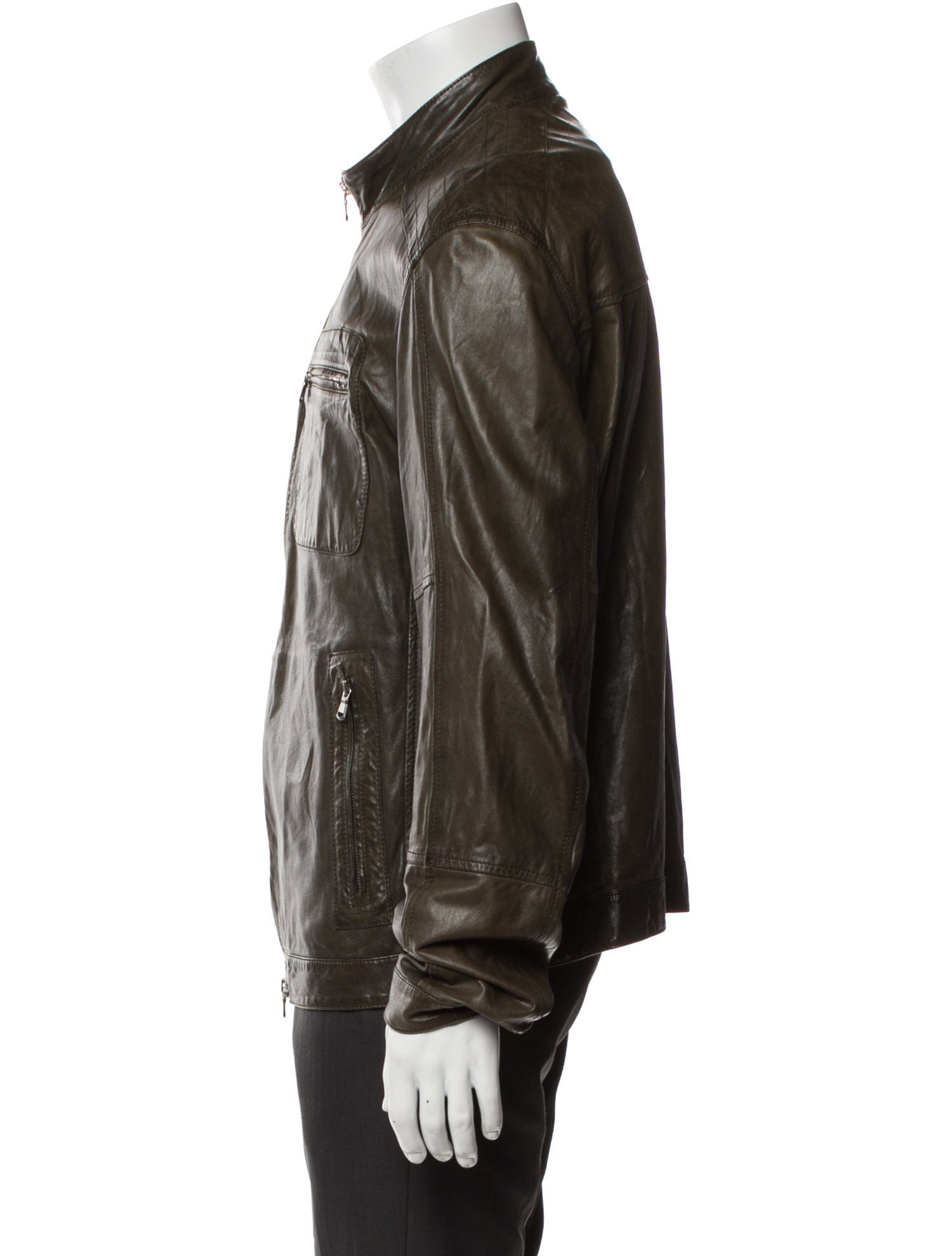 Brunello Cucinelli Leather Utility Jacket