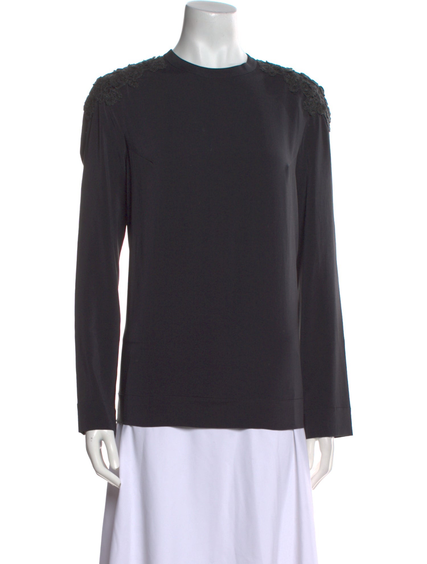 Brunello Cucinelli Silk Crew Neck Sweatshirt