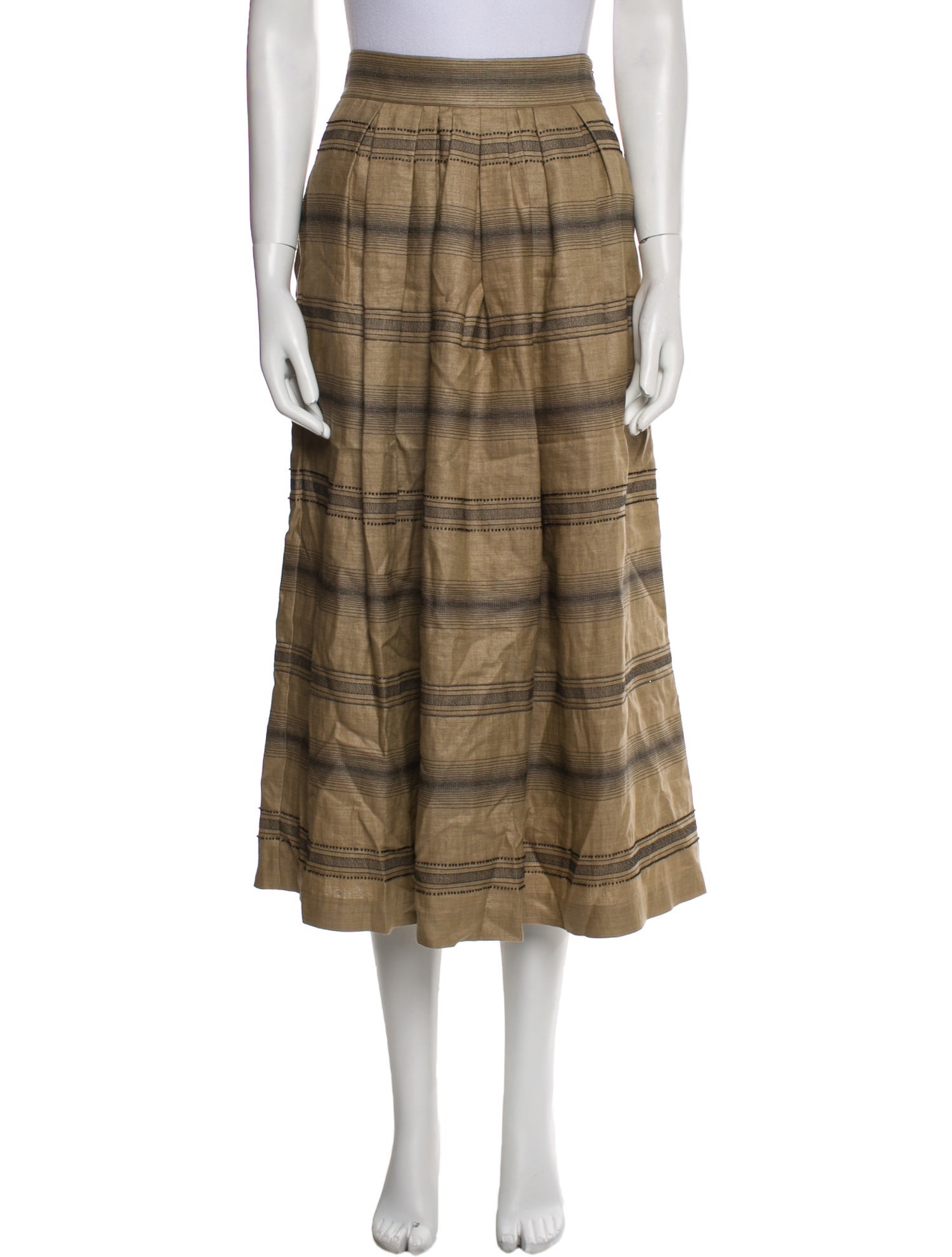 Brunello Cucinelli Linen Midi Length Skirt w/ Tags