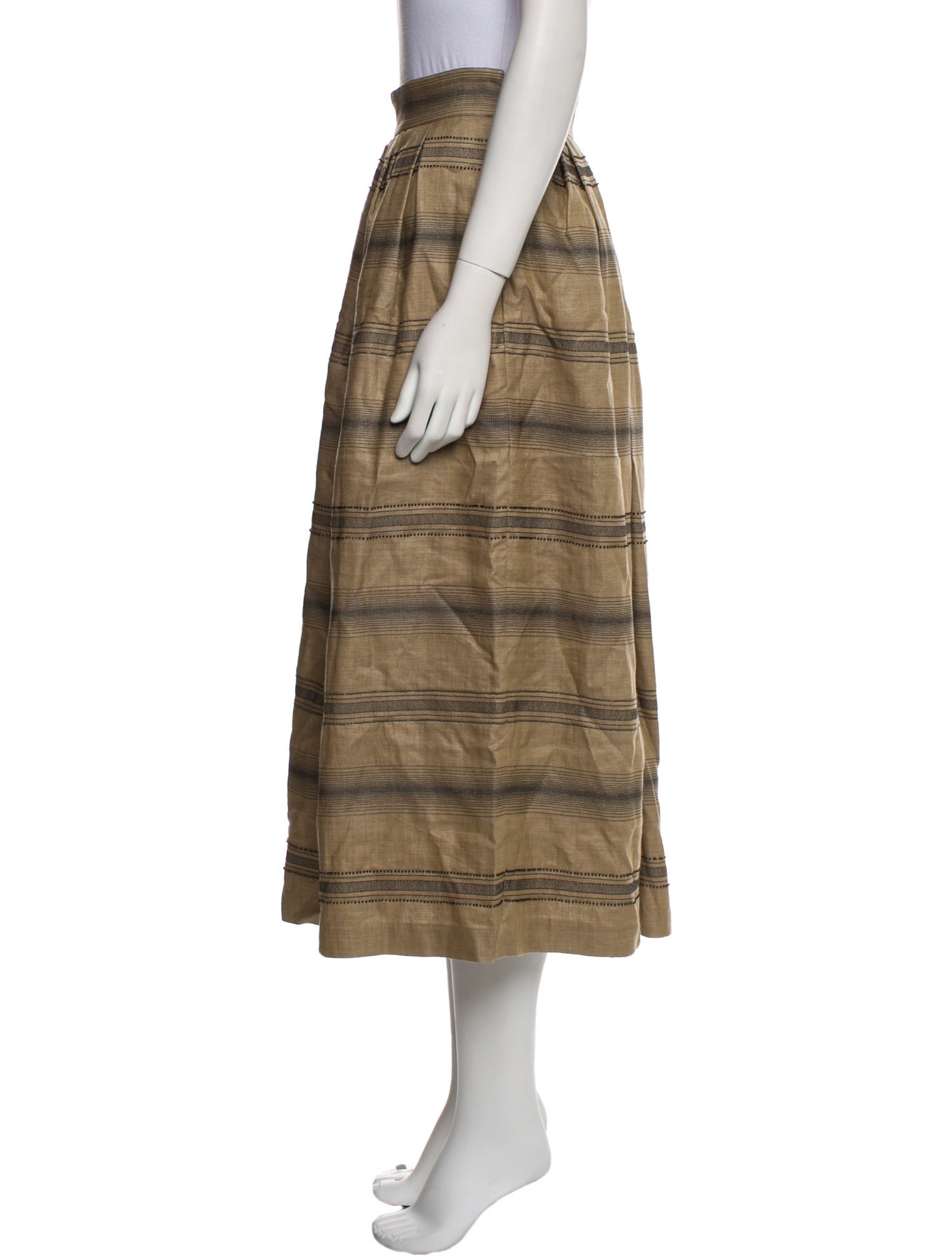 Brunello Cucinelli Linen Midi Length Skirt w/ Tags