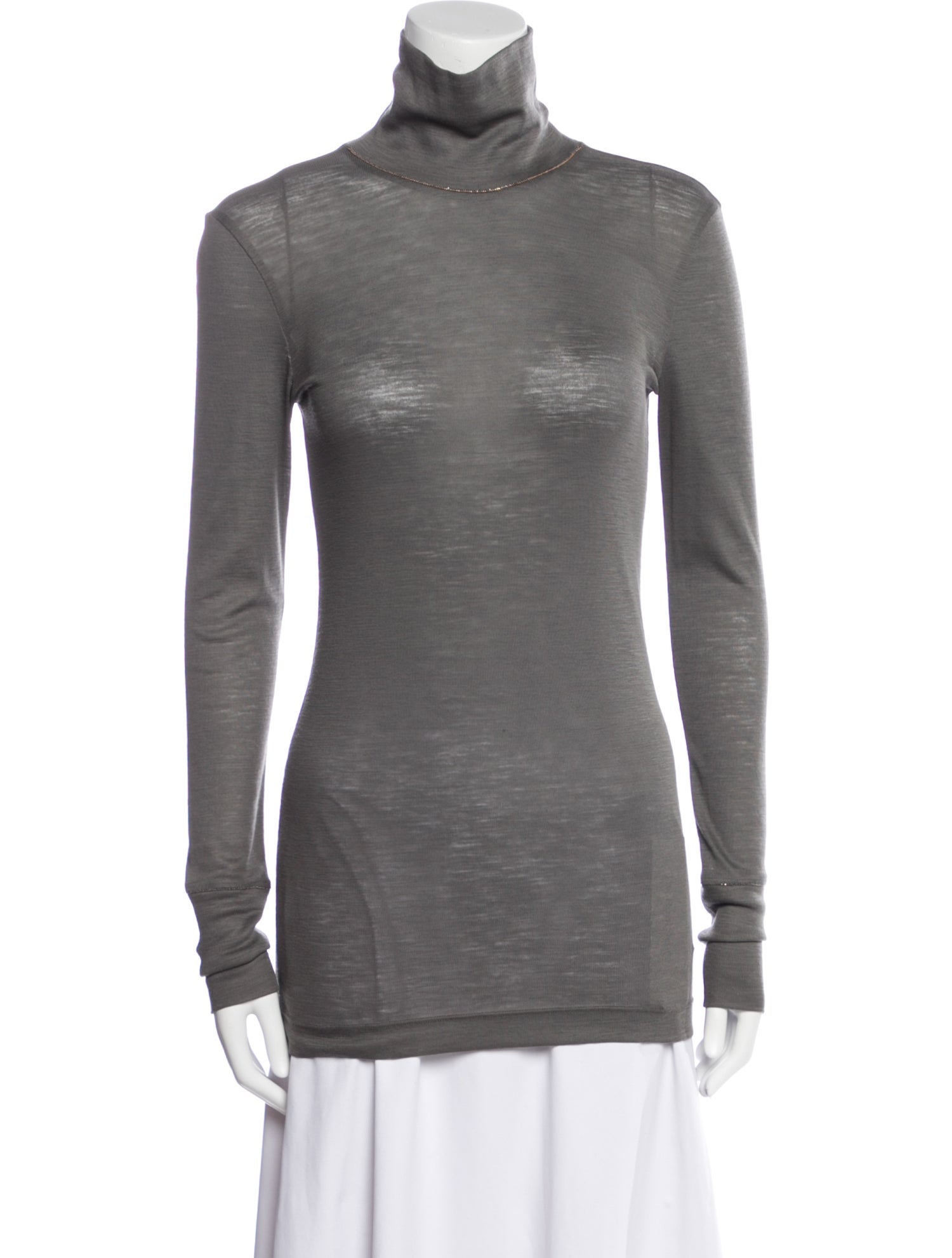 Brunello Cucinelli Wool Turtleneck Top