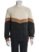 Brunello Cucinelli Virgin Wool Colorblock Pattern Pullover