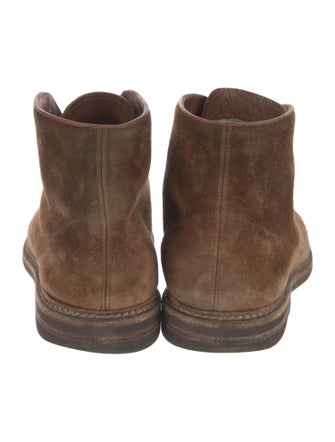 Brunello Cucinelli Suede Lace-Up Boots