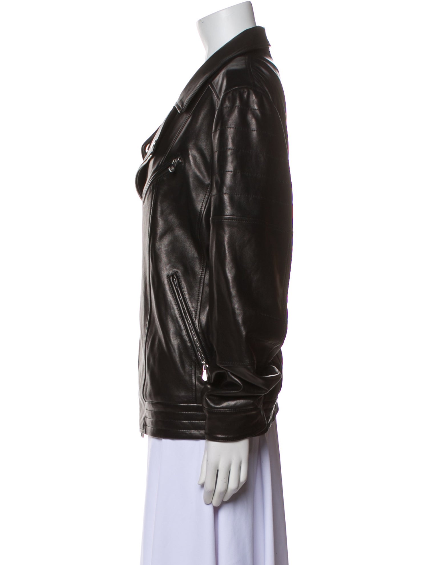 Brunello Cucinelli Leather Biker Jacket