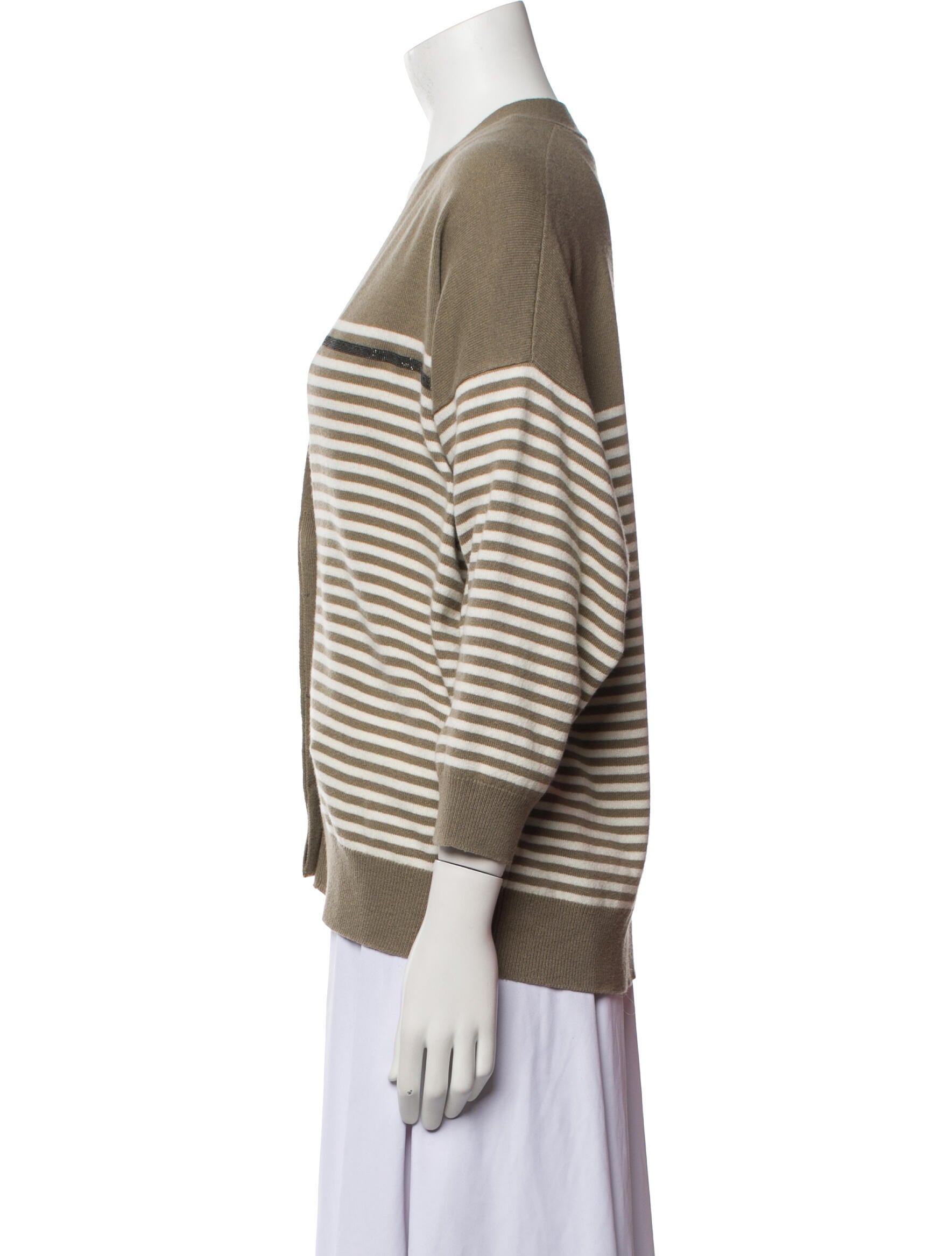 Brunello Cucinelli Virgin Wool Striped Sweater