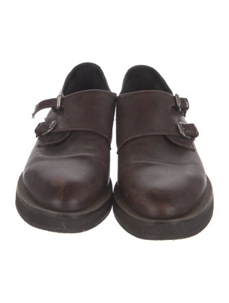 Brunello Cucinelli Leather Glitter Accents Loafers