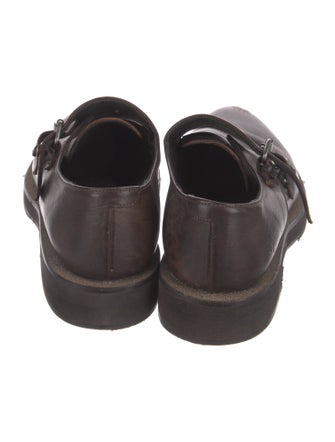 Brunello Cucinelli Leather Glitter Accents Loafers