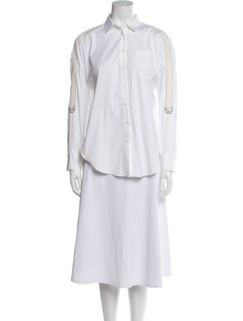 Brunello Cucinelli Long Sleeve Button-Up Top