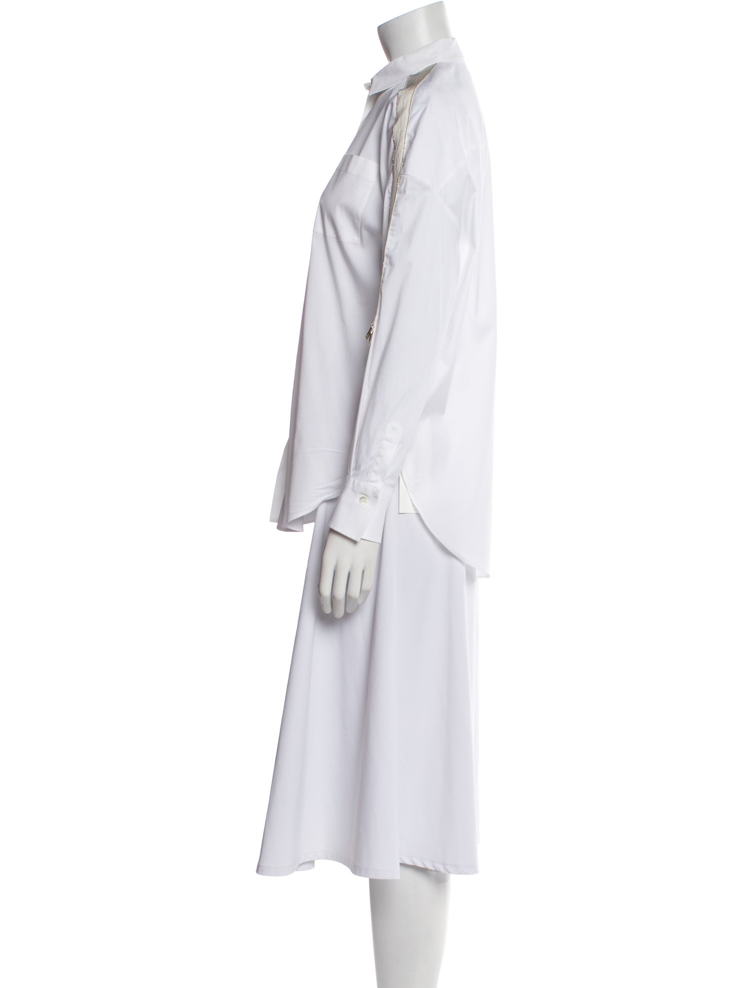 Brunello Cucinelli Long Sleeve Button-Up Top