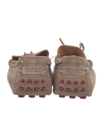Brunello Cucinelli Suede Bow Accents Drivers