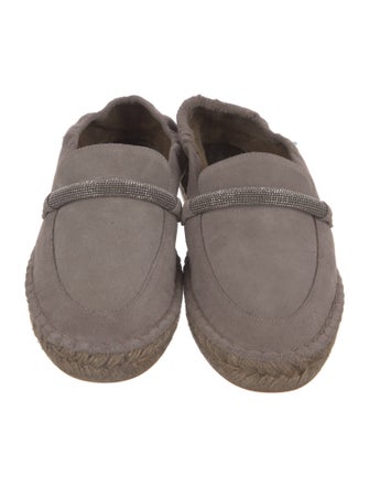 Brunello Cucinelli Monili Suede Espadrilles