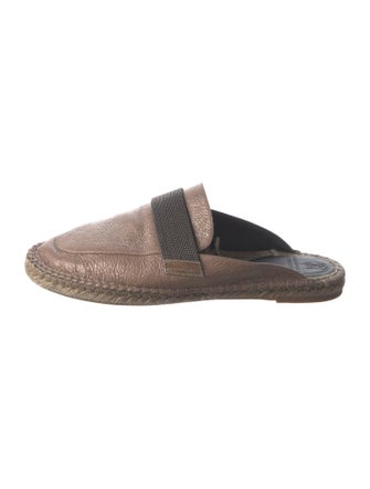 Brunello Cucinelli Monili Leather Mules