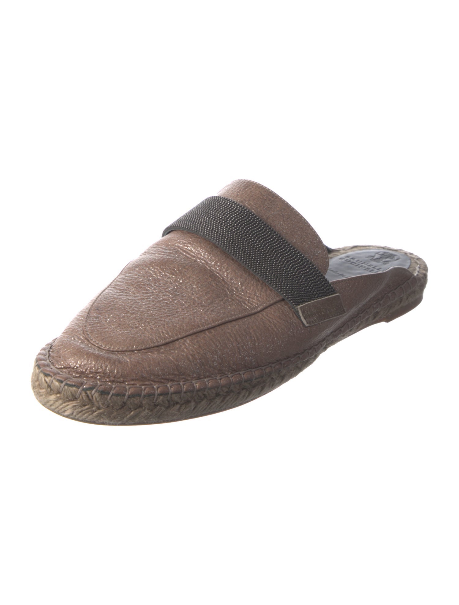 Brunello Cucinelli Monili Leather Mules