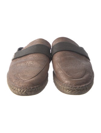 Brunello Cucinelli Monili Leather Mules