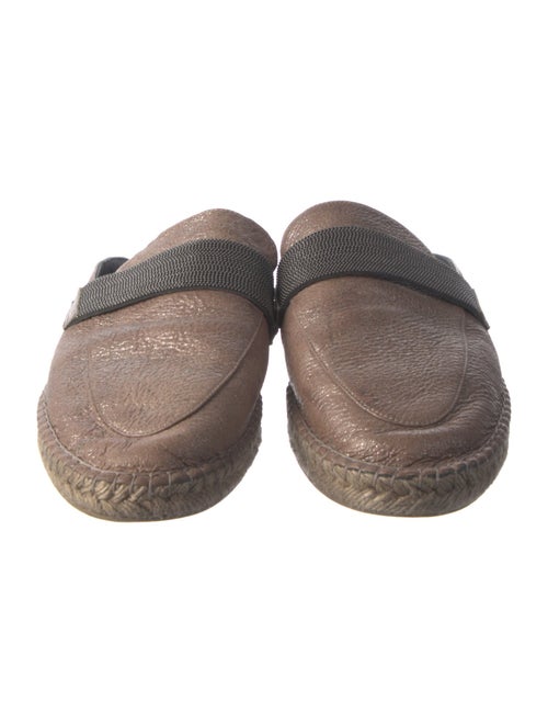 Brunello Cucinelli Monili Leather Mules