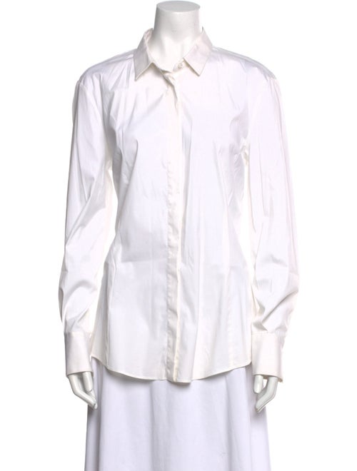 Brunello Cucinelli Long Sleeve Button-Up Top