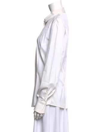 Brunello Cucinelli Long Sleeve Button-Up Top