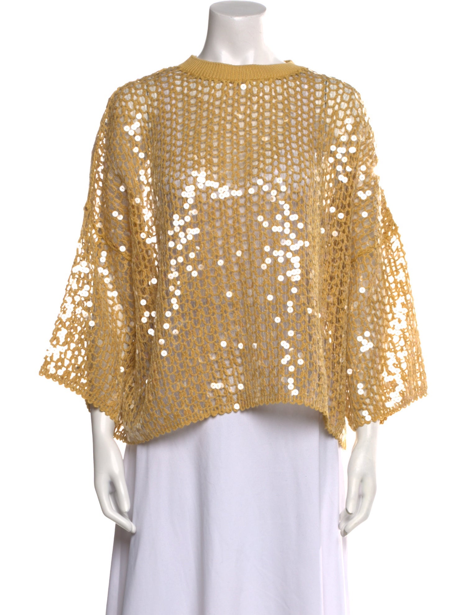 Brunello Cucinelli Patterned Crew Neck Sweater