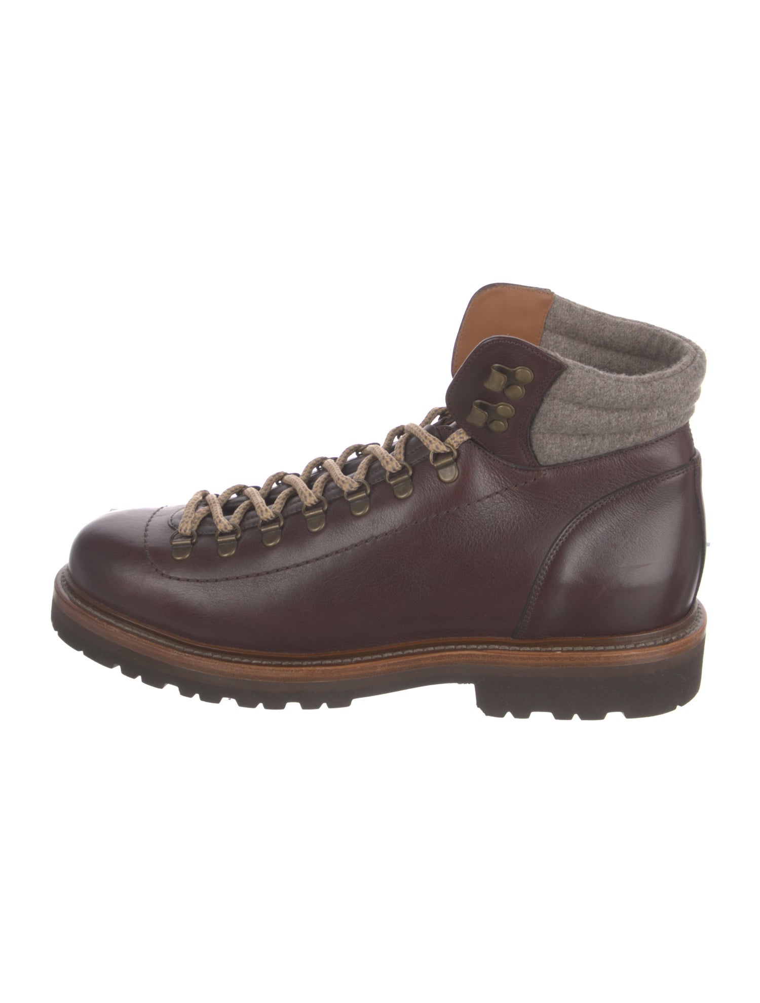 Brunello Cucinelli Leather Hiking Boots