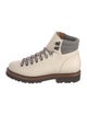 Brunello Cucinelli Leather Colorblock Pattern Hiking Boots