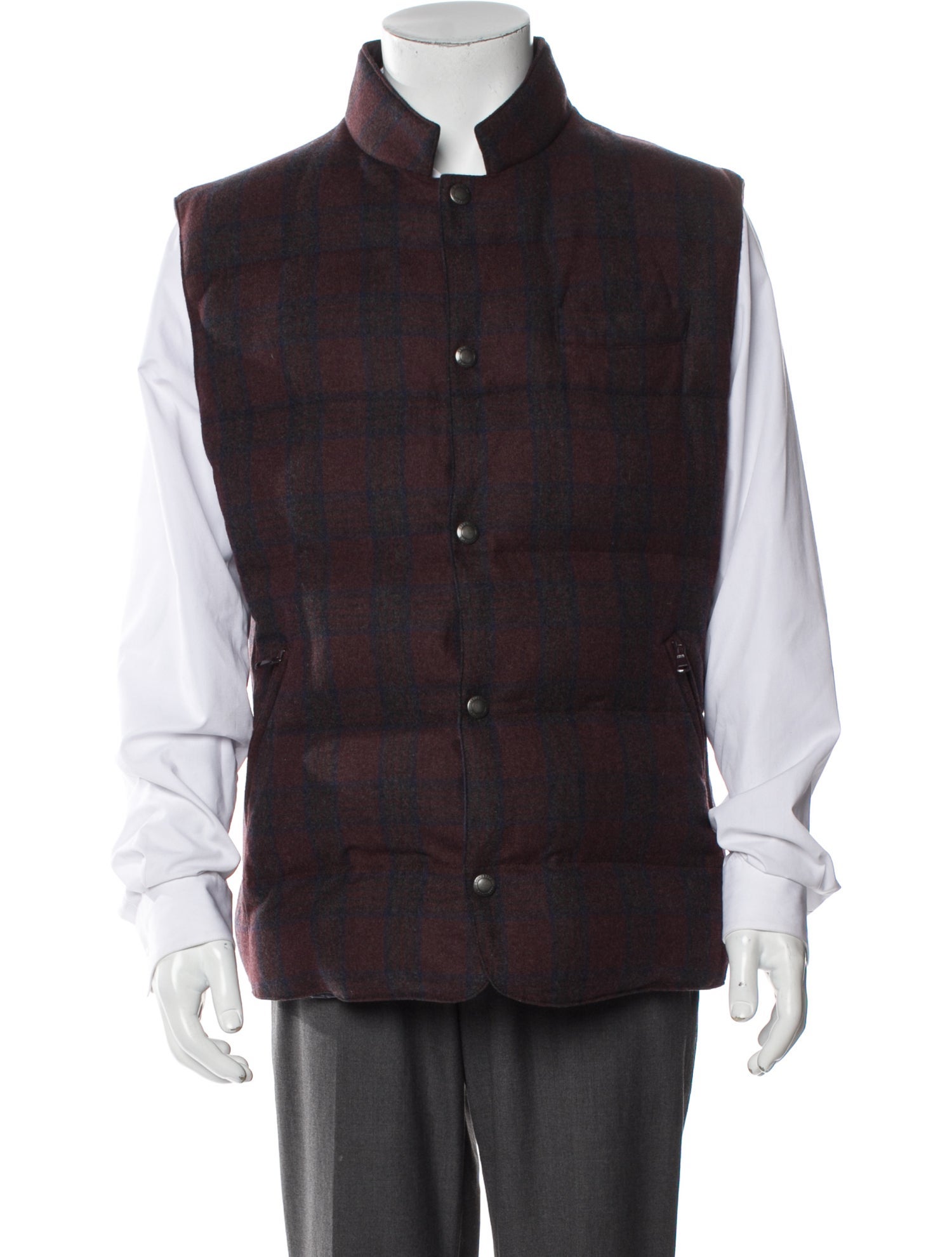 Brunello Cucinelli Plaid Print Vest