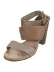 Brunello Cucinelli Leather Colorblock Pattern Slingback Sandals
