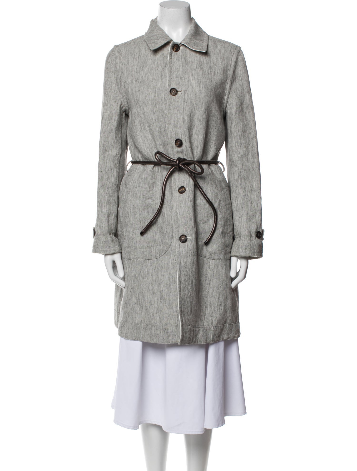 Brunello Cucinelli Linen Trench Coat