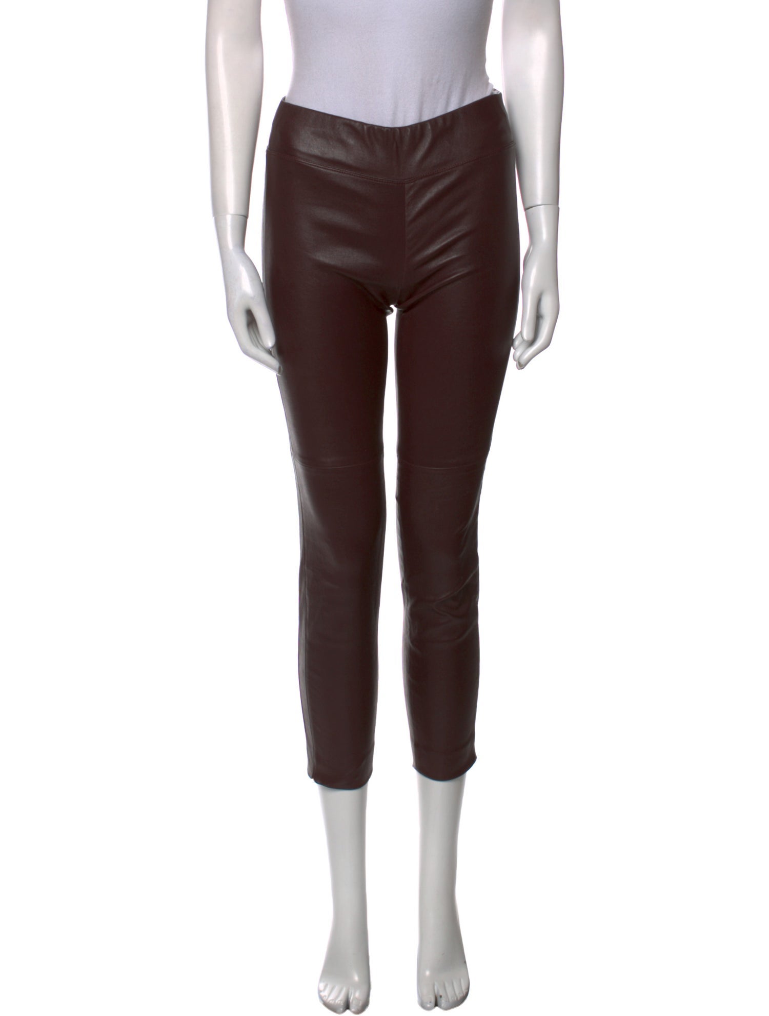 Brunello Cucinelli Leather Skinny Leg Pants