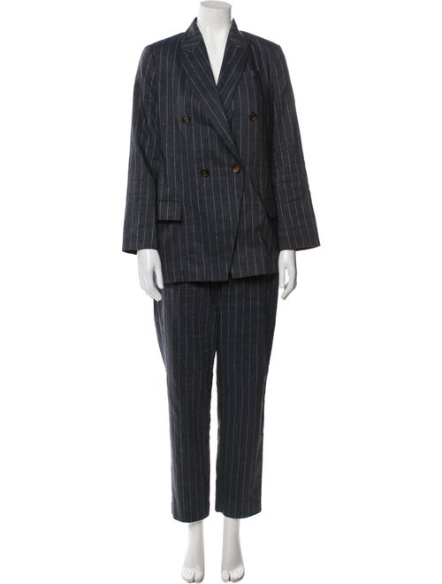 Brunello Cucinelli Linen Striped Pantsuit